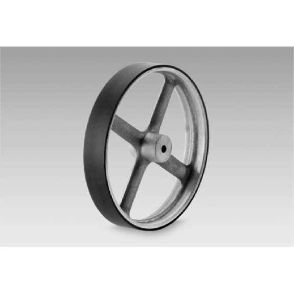 Roue de mesure 50cm de dév. alésage Ø10mm, revêt. Vulkollan PUR 25 mm-Lire la description