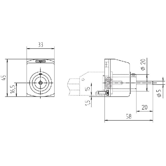 Indicateur de position PLM 20 x 20/40 x 20, 1mm, croissant, vertical-Lire la description
