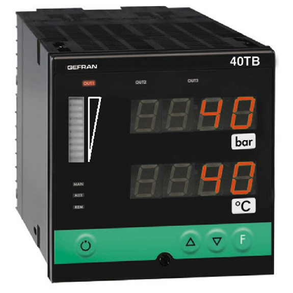 Indicateur de température et de pression 96x96 E: univ. S: 3x Relais 100-240Vac/dc Indicateur de température et de pression 96x96 E: univ. S: 3x Relais 100-240Vac/dc-Lire la description