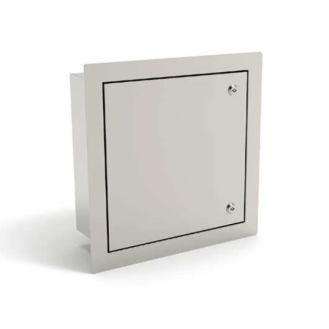 Coffret EQLC 600 900 300 (LxHxP) inox AISI 316L, avec porte en Lexan-Lire la description
