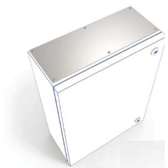 Coffret EQLC 600 900 300 (LxHxP) inox AISI 316L, avec porte en Lexan-Lire la description