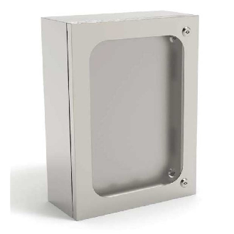 Coffret EQLC 600 900 300 (LxHxP) inox AISI 316L, avec porte en Lexan-Lire la description