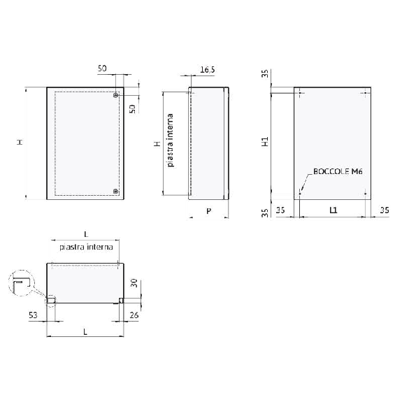 Coffret CPF 800 100 500 inox AISI 304, IP66 Coffret CPF 800 100 500 inox AISI 304, IP66-Lire la description