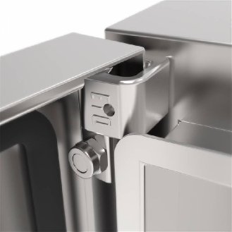 Coffret EQH 800 1000 300 (LxHxP) inox AISI 304, IP66, toit incliné-Lire la description