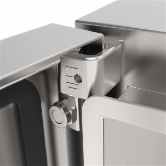 Coffret EQH 300 300 200 (LxHxP) inox AISI 304, IP66, toit incliné-Lire la description