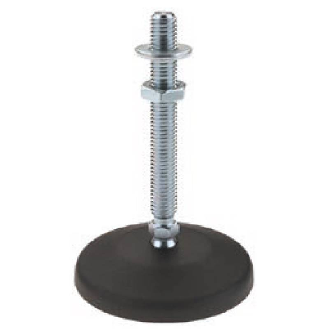 Pied-support M10 hauteur 93mm. diam. plaque-Lire la description