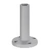 Pied avec tube intégré haut=110mm Ø70mm GRIS