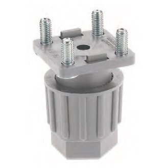 Pied support- plastique, taille 40-RAL9006 complet.-Lire la description