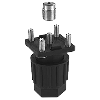 Pied support plastique - Fixation frontale pour F-30x60