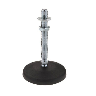 Pied-suppot M12 hauteur 117mm . plaque 80mm-Lire la description