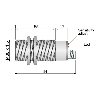 DPC M30 PNP NO+NF P20mm noyé Pot. Plast. 10-55Vdc / M12 4P