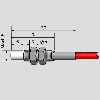 DPC HT M05 (AMPLI) P3mm non noyé Inox +250 °C / Connect.+C2m FEP