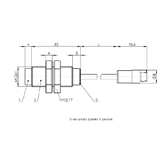 DPC M12 (Ampli) P8mm non noyé / Câble+Connect.-Lire la description