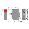 DPI Rect. PNP NO P2mm noyé 12x40x26mm Plast. 10-30Vdc / M08 3P
