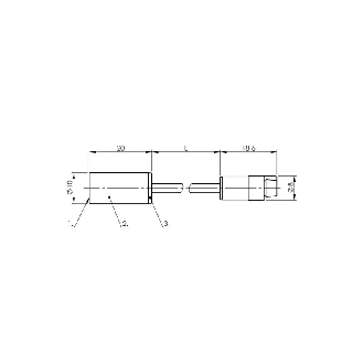 DPC D10 (Ampli) NO P4mm noyé lg20mm Inox / Câble 2m+Connect-Lire la description