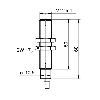 Détecteur à effet hall M12 PushPull P1mm lg60(50)mm / Câble 2m