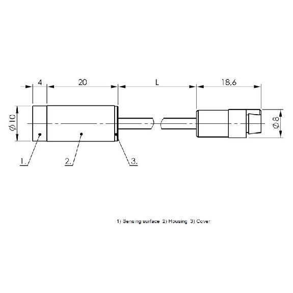 DPC D10 (Ampli) P8mm non noyé Inox / Connect.+Câble 2m-Lire la description