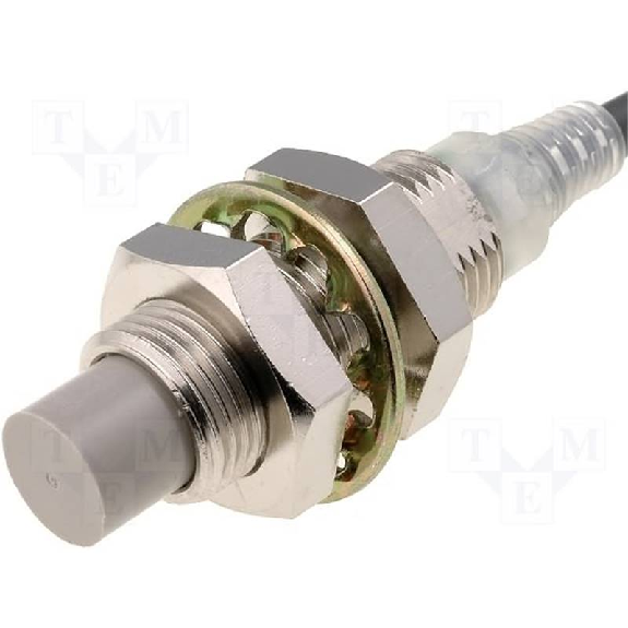 DPI M12 2 fils DC NO P8mm non noyé Laiton 10-30Vdc / Câble 5m PVC-Lire la description