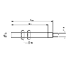 DPI HT M08 PNP NO P2mm noyé lg60(53)mm Inox +140°C / Câble 5m PTFE