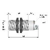 DPC M30 PNP NO+NF P20mm noyé 10-55Vdc / M12 4P