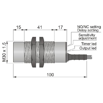 DPC M30 2 fils AC/DC NO/NF P25mm non noyé Pot. 20-250V / Câble 3m-Lire la description