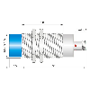 DPI M30 2 fils AC NO P15mm non noyé 20-250VAC lg78mm / M12 4P