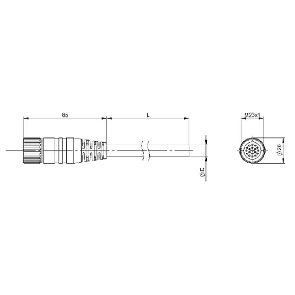 DPC D22 (Ampli) P1-10mm noyé Ø22×4mm 4-8Vdc / Câble 2m+Connect-Lire la description