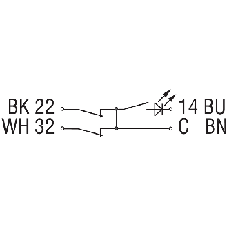 Int.de séc. magnétique codé M30 (sans act.) Led, 2NF+1NO, M12 4P-Lire la description