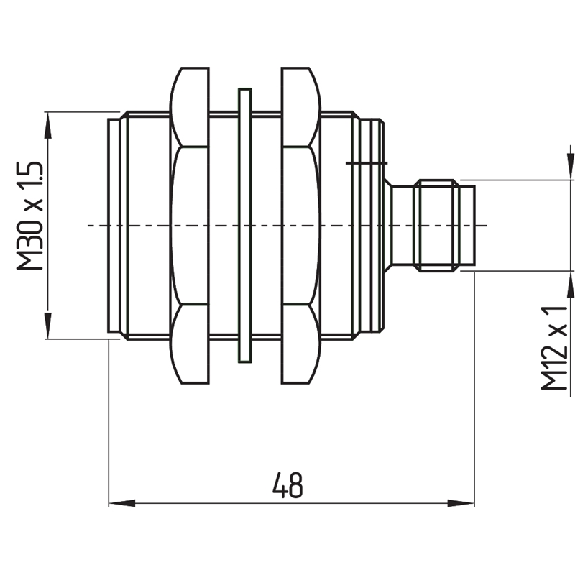 Int.de séc. magnétique codé M30 (sans act.) Led, 2NF+1NO, M12 4P-Lire la description