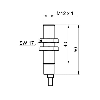 Détecteur à effet hall M12 PushPull P1,8mm lg50(40)mm / Câble 2m