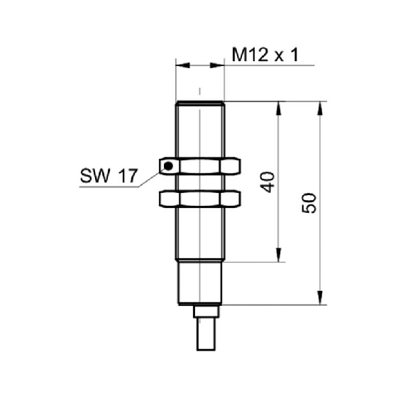 Détecteur à effet hall M12 PushPull P1,8mm lg50(40)mm / Câble 2m-Lire la description