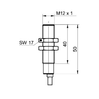Détecteur à effet hall M12 PushPull P1,8mm lg50(40)mm / Câble 2m-Lire la description