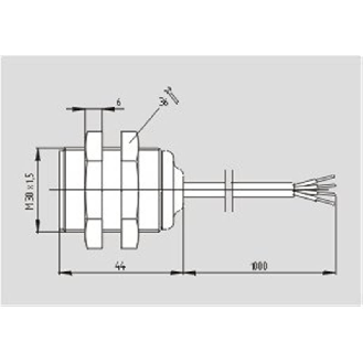 Int.de séc. magnétique codé M30 (sans act.) Led, 1NO+1NF, M12 4P-Lire la description