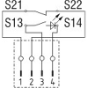 Int.de séc. magnétique codé M30 (sans act.) Led, 1NO+1NF, M12 4P