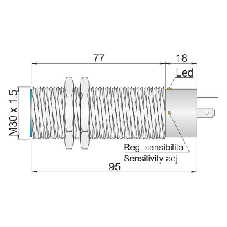 DPC M30 2 fils AC/DC P20mm non noyé NO/NF 20-250Vac/dc / Connect K-Lire la description