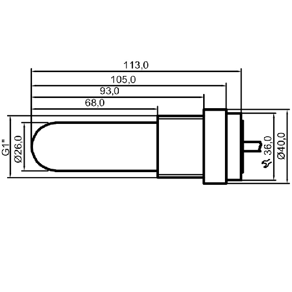 DPC HT D26/G1 PNP NO+NF P20mm non noyé 113mm PTFE 100°C / C2m PVC-Lire la description