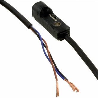 DPI Rect. NPN NO P2,5mm non noyé Plast. Axial 12-24Vdc / Câble 1m-Lire la description