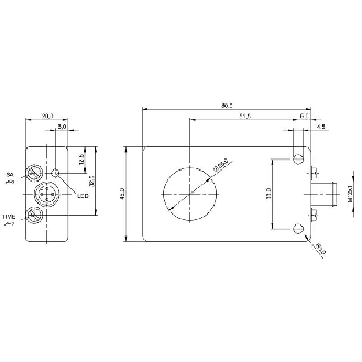 DPI Annulaire Ø=25mm PNP NO Tempo 80x80x20mm / M12 4P-Lire la description