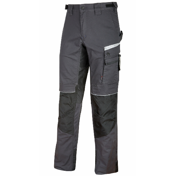 U-Power - Pantalon de travail Stretch gris FLASH-Lire la description