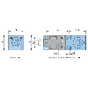 DPI Rect. PNP NO+NF P20mm 40x40mm 10-55Vdc / Conn. K
