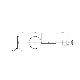 DPC D18 (Ampli) P0,1-3mm noyé Ø18×2,5mm / Câble 2m+Connect-Lire la description