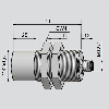 DPC Ex M32 PNP NO+NF P25mm non noyé 70(50)mm PPO / M12 4P