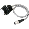 DPI M30 2 fils DC P10mm noyé Laiton / M12 4P+C0.3m