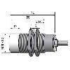 DPC Ex M30 PNP NO+NF P15mm non noyé Inox 10-30Vdc / Câble 3m PVC
