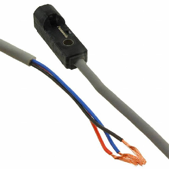 DPI Rect. NPN NF P2,5mm non noyé Plast. Axial 12-24Vdc / Câble 1m-Lire la description