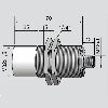 DPC Ex M32 PNP NO+NF P40mm non noyé 70(55)mm Inox / M12 4P