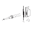 Int.de séc. magnétique M12 (sans act.) Reed NO, câble 1m