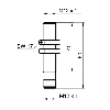 Détecteur à effet hall M12 PushPull P1,8mm lg60(45)mm / M12 4P