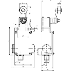 Int.de position Levier rotatif régable 2NF, M12 12P -35°C