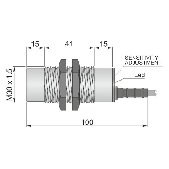 DPC M30 2 fils AC/DC NO P25mm non noyé Pot 20-250V Atex 22 / Câble 5m-Lire la description
